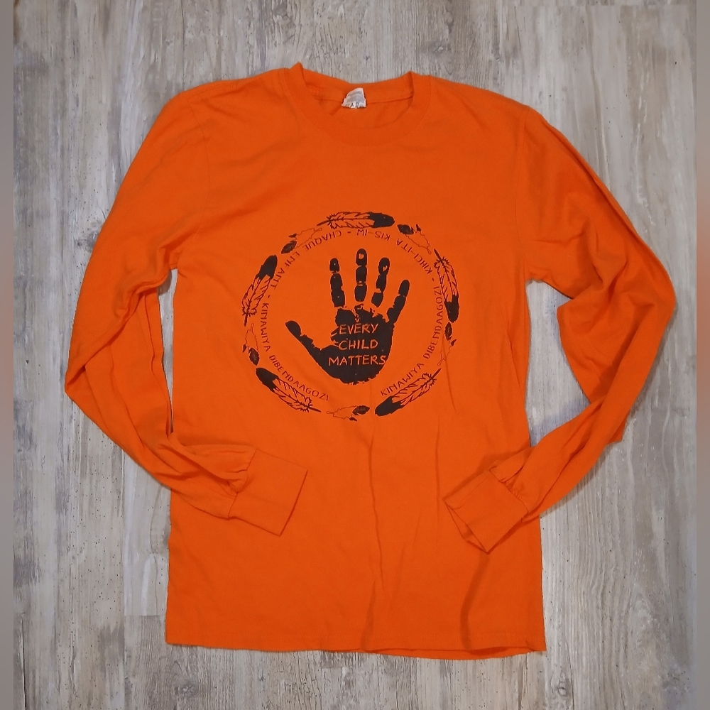Every Child Matters Men's Small/Women's Med-Lg Orange Long Sleeve Tee